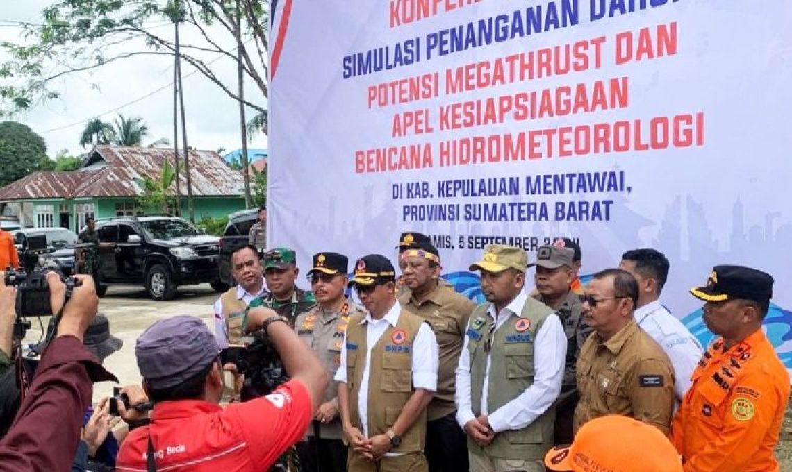 BNPB Gelar Simulasi Penanganan Darurat Potensi Megathrust Di Mentawai